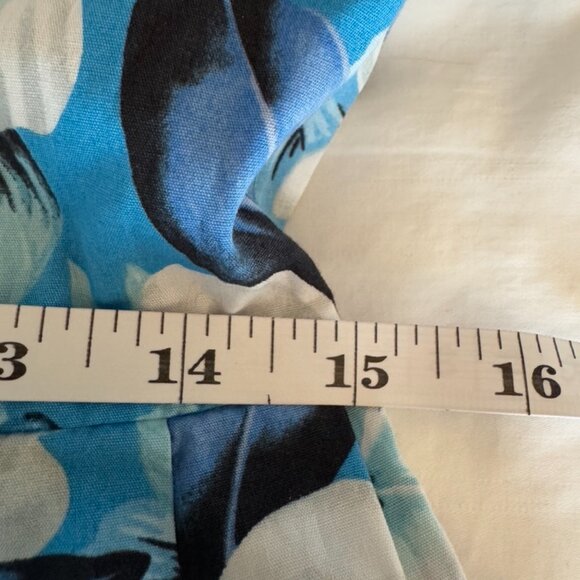 Vivien of Holloway Retro Kitty Plumeria Blue 50s Style Cotton Dress - Picture 13 of 14